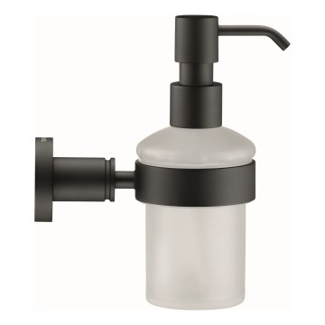 Duravit 99164600 - Wandgemonteerde zeepdispenser D-CODE 390 ml melkglas/mat zwart