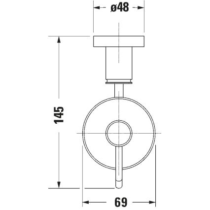 Duravit 99164600 - Wandgemonteerde zeepdispenser D-CODE 390 ml melkglas/mat zwart
