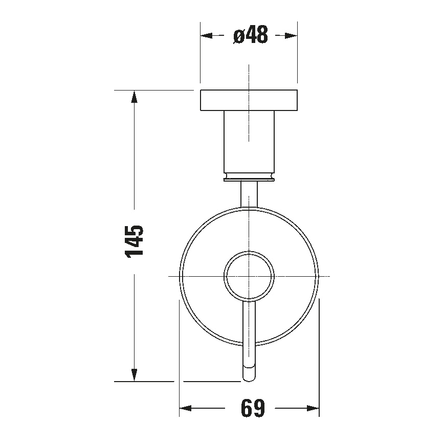 Duravit 99164600 - Wandgemonteerde zeepdispenser D-CODE 390 ml melkglas/mat zwart