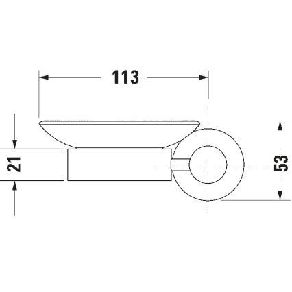 Duravit 99174600 - D-CODE wandzeepbakje, links, mat zwart