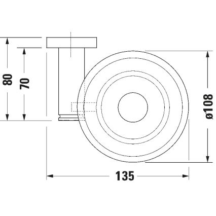Duravit 99184600 - Wandzeephouder D-CODE rechts mat zwart
