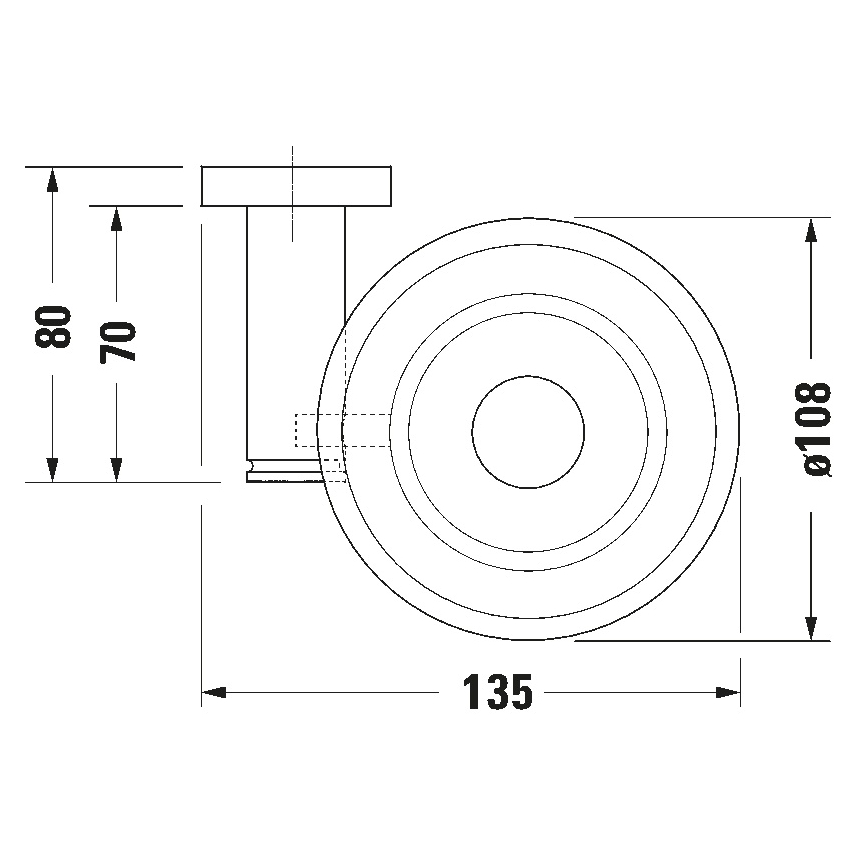 Duravit 99184600 - Wandzeephouder D-CODE rechts mat zwart