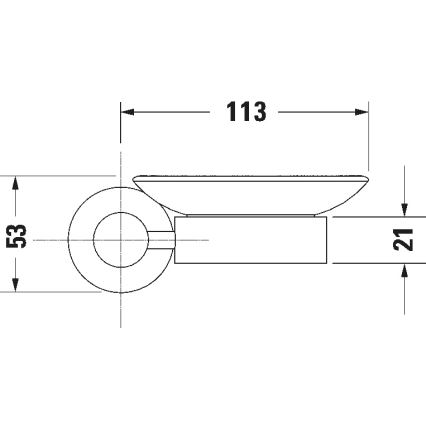 Duravit 99184600 - Wandzeephouder D-CODE rechts mat zwart