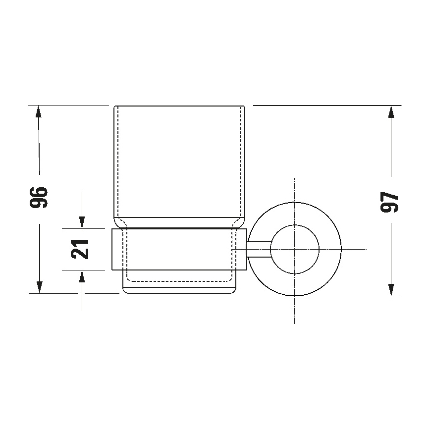 Duravit 99191000 - Wandhouder voor tandenborstels D-CODE links glanzend chroom