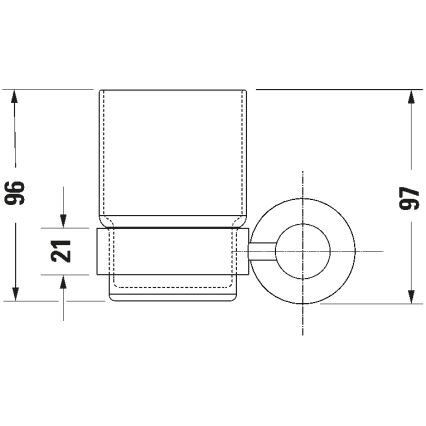 Duravit 99194600 - Wandhouder voor tandenborstels D-CODE links mat zwart