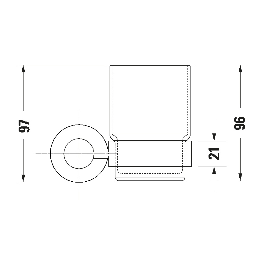 Duravit 99201000 - Wandhouder voor tandenborstels D-CODE, rechts, glanzend chroom
