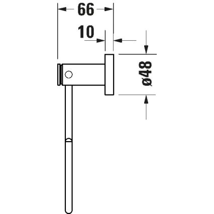 Duravit 99214600 - Wandhanddoekhouder D-CODE mat zwart