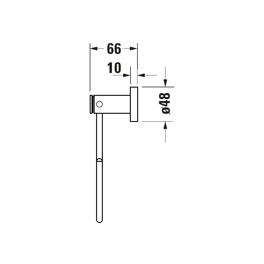 Duravit 99214600 - Wandhanddoekhouder D-CODE mat zwart