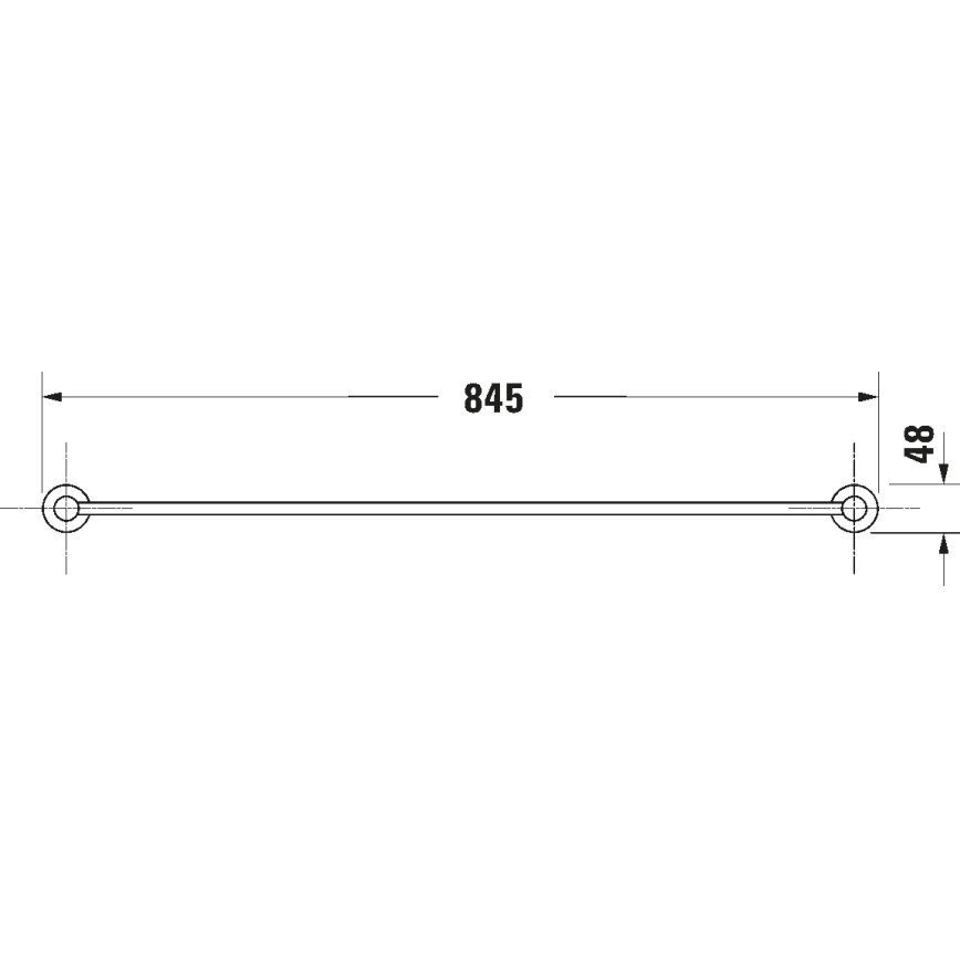 Duravit 99231000 - Wandgemonteerde handdoekhouder D-CODE 84,5 cm, glanzend chroom