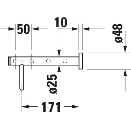 Duravit 99251000 - Wandhanddoekhouder D-CODE 65 cm glanzend chroom