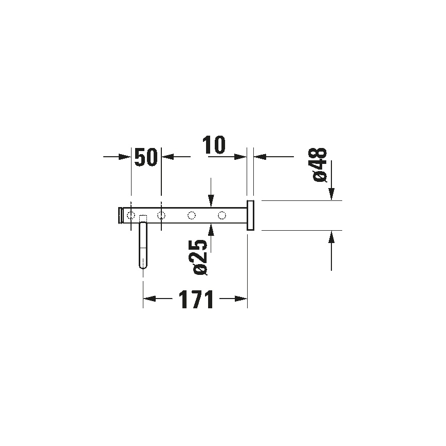 Duravit 99251000 - Wandhanddoekhouder D-CODE 65 cm glanzend chroom