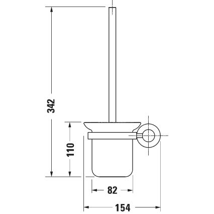 Duravit 99274600 - Wandgemonteerde wc-borstel D-CODE mat zwart
