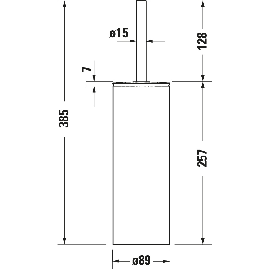 Duravit 99281000 - Staande wc-borstel D-CODE, glanzend chroom