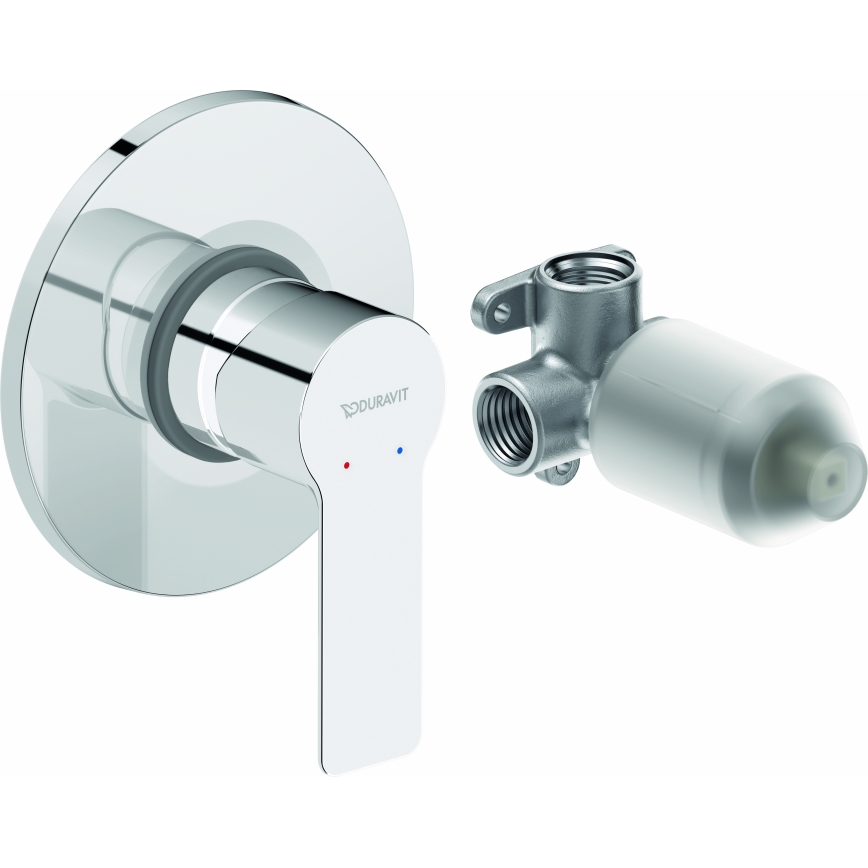 Duravit DC4210007010 - D-CODE inbouw douchemengkraan, glanzend chroom