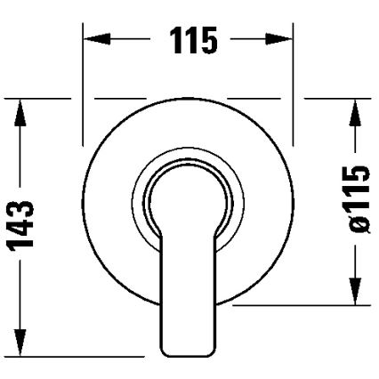 Duravit DC4210007046 - D-CODE douchemengkraan voor inbouw mat zwart