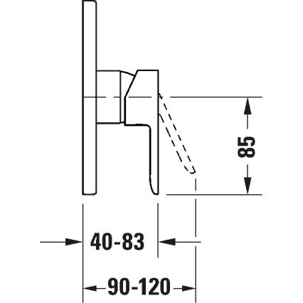 Duravit DC4210010010 - Douchemengkraan voor inbouw D-CODE, glanzend chroom