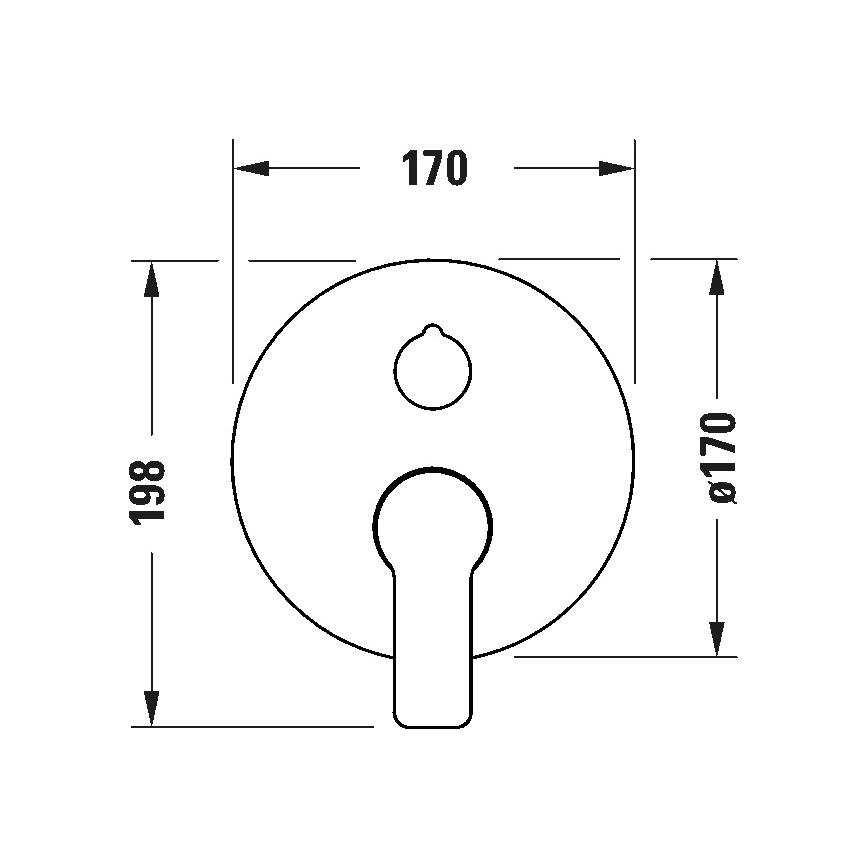 Duravit DC4210012010 - D-CODE inbouw douchemengkraan, glanzend chroom