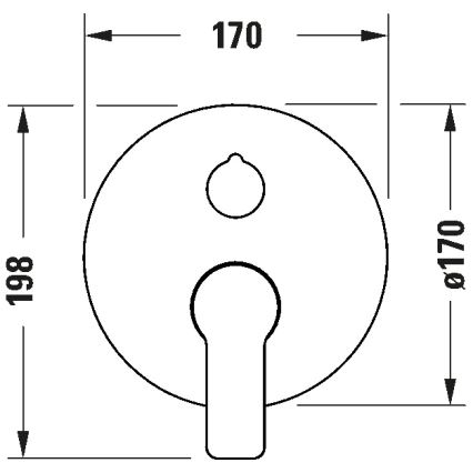 Duravit DC4210012046 - Inbouw douchekraan D-CODE mat zwart