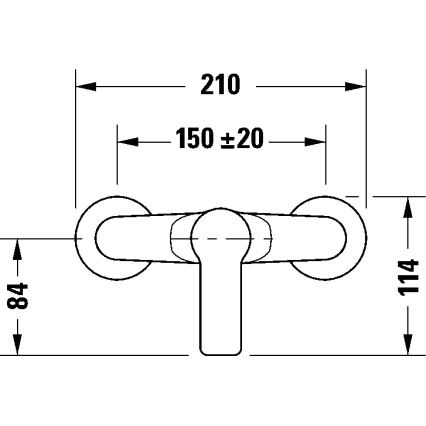 Duravit DC4230001010 - D-CODE wandbidetkraan, glanzend chroom