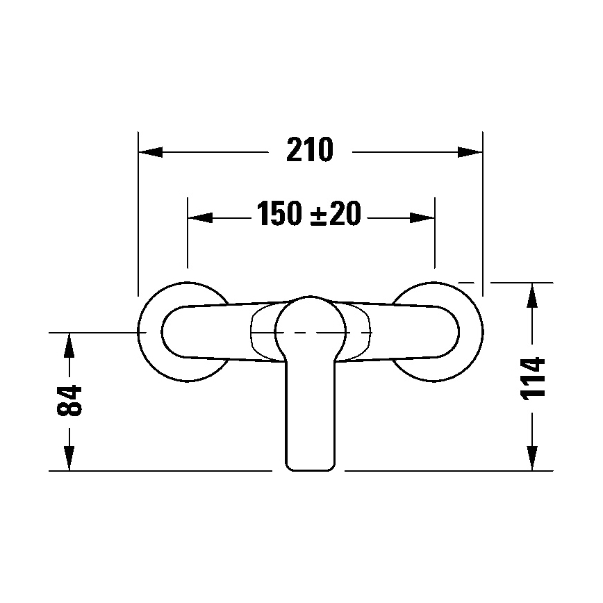 Duravit DC4230001046 - Douchemengkraan D-CODE mat zwart