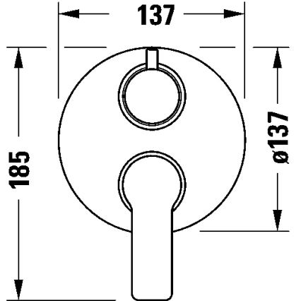 Duravit DC5210008010 - D-CODE douchemengkraan voor inbouw, glanzend chroom