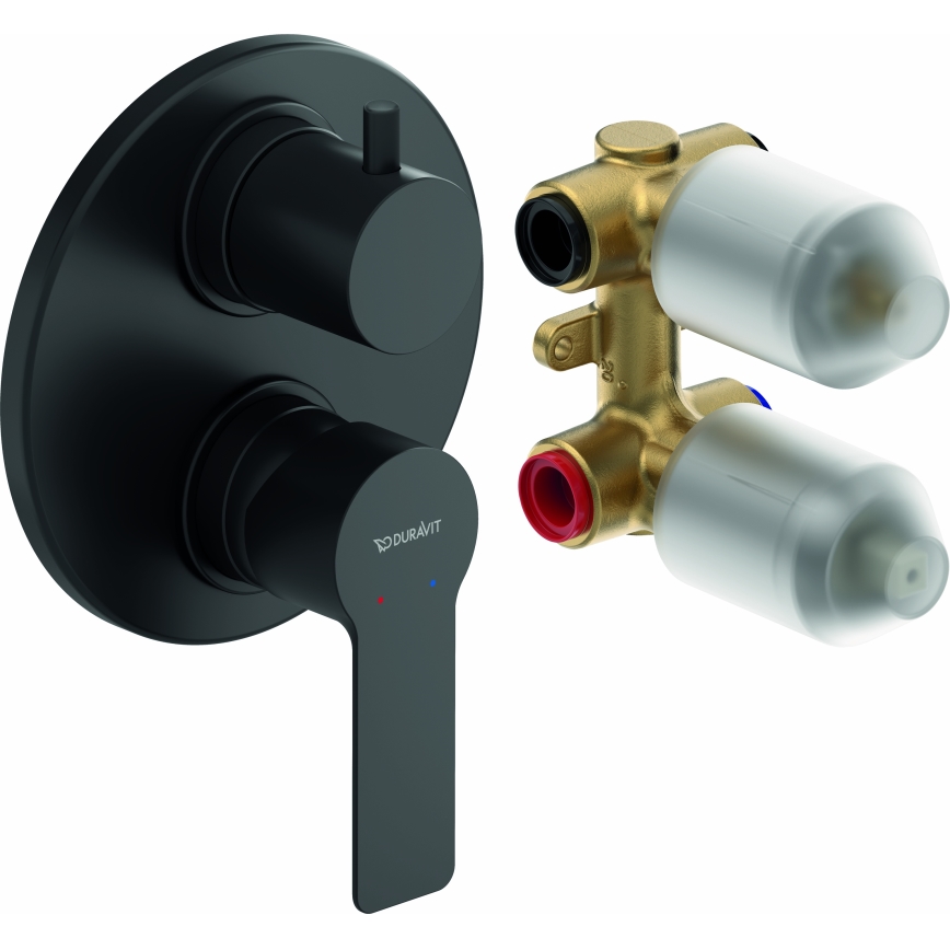 Duravit DC5210008046 - Inbouwdouchekraan D-CODE mat zwart