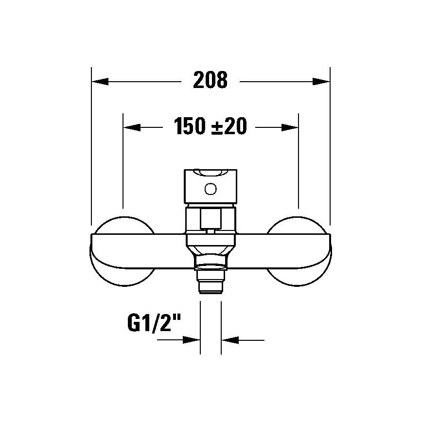 Duravit DC5230001010 - Badkraan D-CODE glanzend chroom