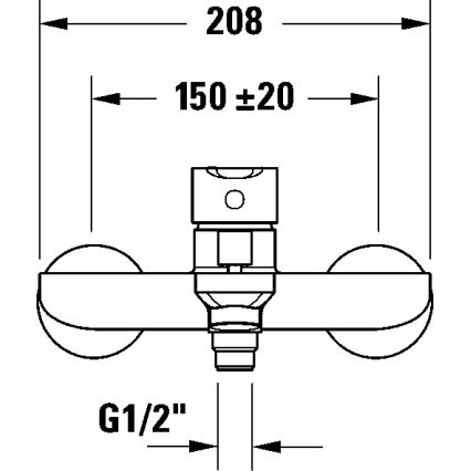 Duravit DC5230001046 - Badmengkraan D-CODE, mat zwart