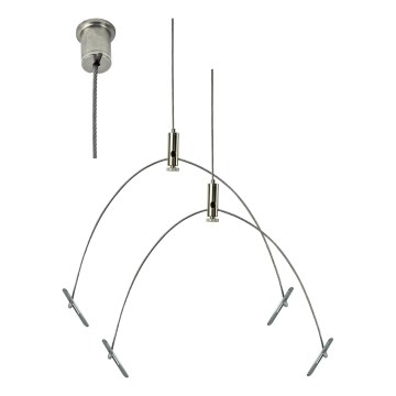 e2 elektro - Set van ophangkabels 150 cm, glanzend chroom
