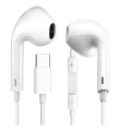 Earphones met een microphone USB-C wit