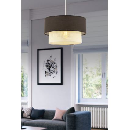 ECHO hanglamp 1xE27/60W/230V bruin/creme