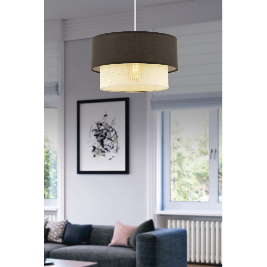 ECHO hanglamp 1xE27/60W/230V bruin/creme