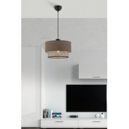 ECHO hanglamp 1xE27/60W/230V bruin/grijs