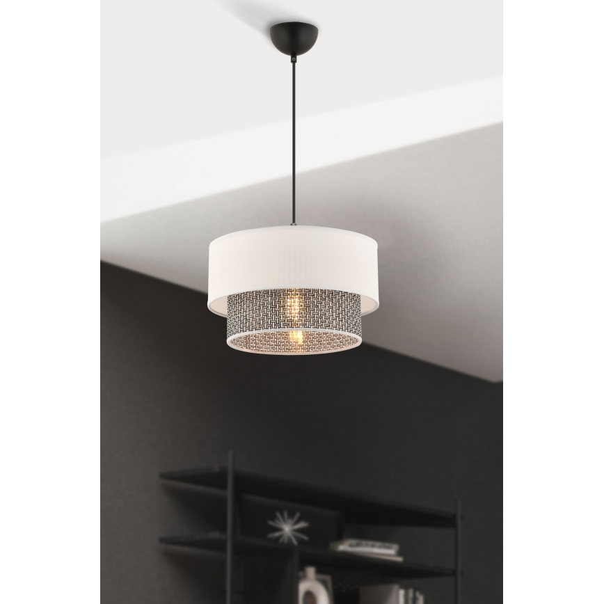 ECHO Hanglamp 1xE27/60W/230V crème/grijs