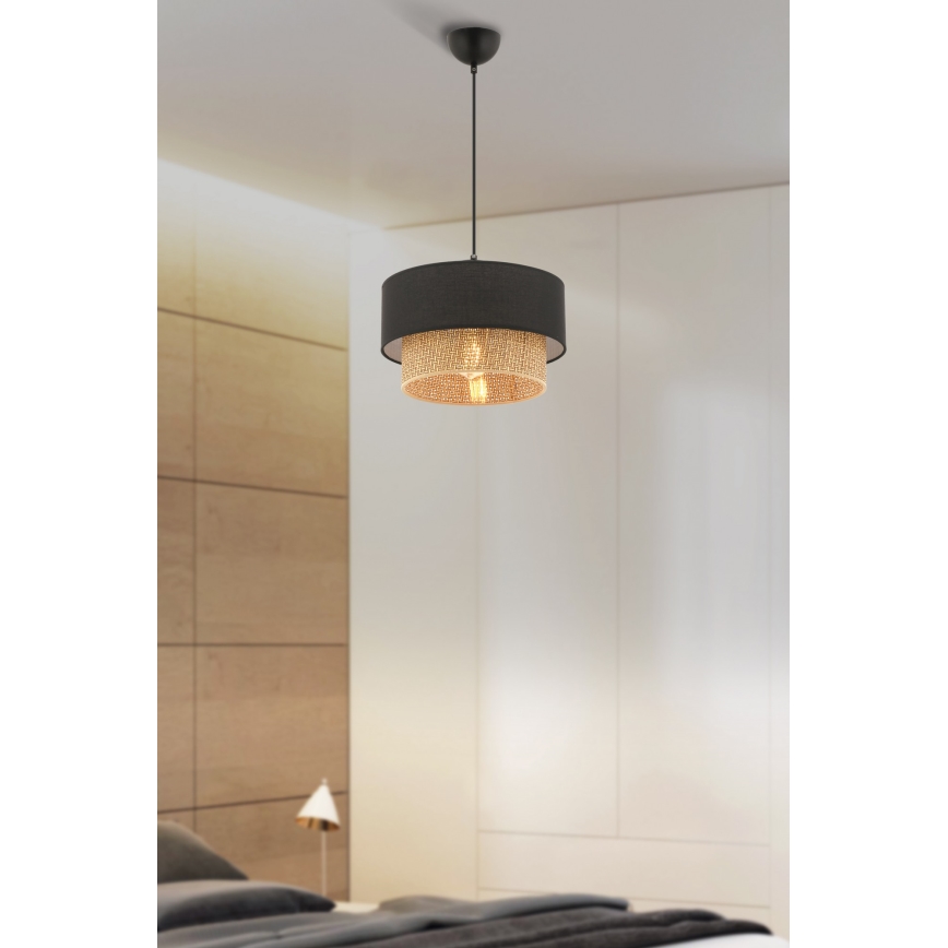 ECHO hanglamp aan kabel 1xE27/60W/230V zwart/bruin