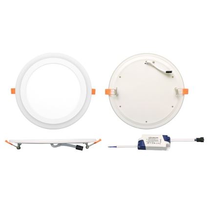 LED Inbouwverlichting DUO LED/18W/230V + LED/6W