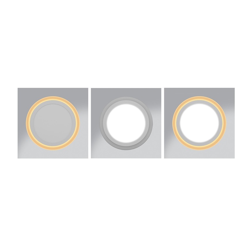LED Inbouwverlichting DUO LED/18W/230V + LED/6W