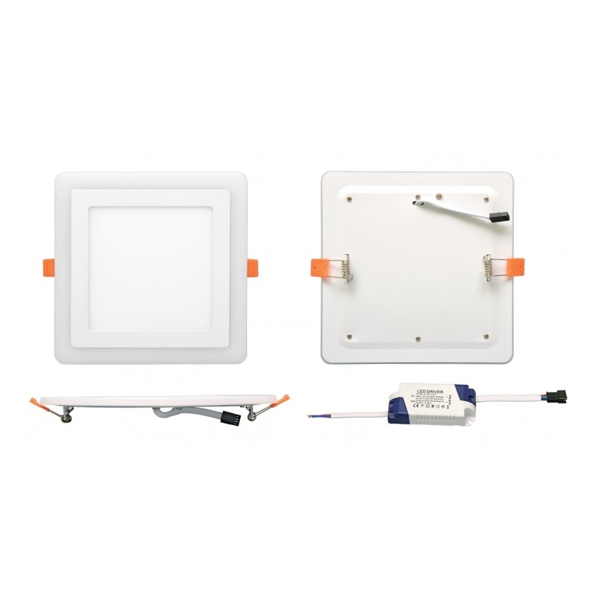LED Inbouwverlichting DUO LED/6W/230V + LED/3W