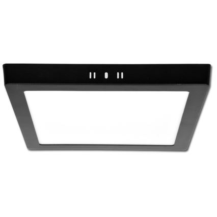 LED Plafondlamp RAFA LED/12W/230V 3000/4000/6000K 17x17 cm zwart