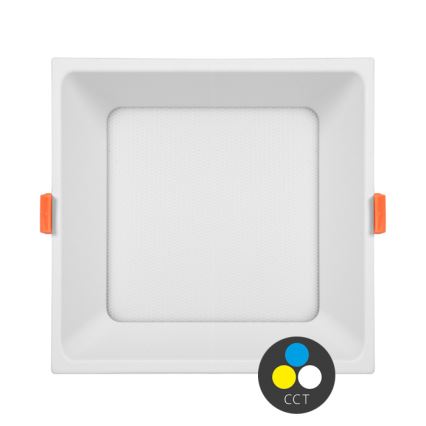 Hangende LED Badkamer plafond verlichting TONY LED/24W/230V 3000/4000/6500K 17x17 cm IP44 wit