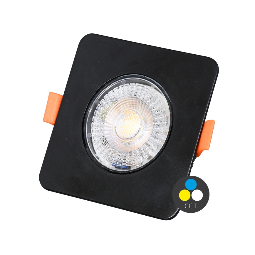 Dimbare LED hangende plafond verlichting KENT LED/3/5/7W/230V3000/4000/6000K 9x9 cm zwart