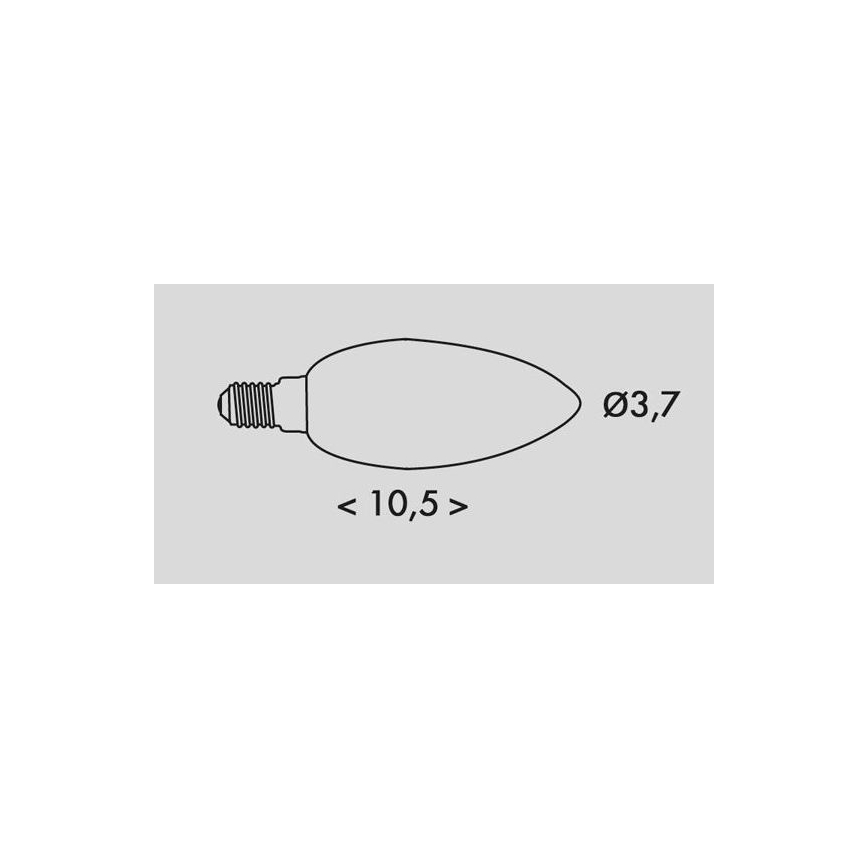 LED Lamp RETRO C37 E14/2W/230V 3000K 320lm