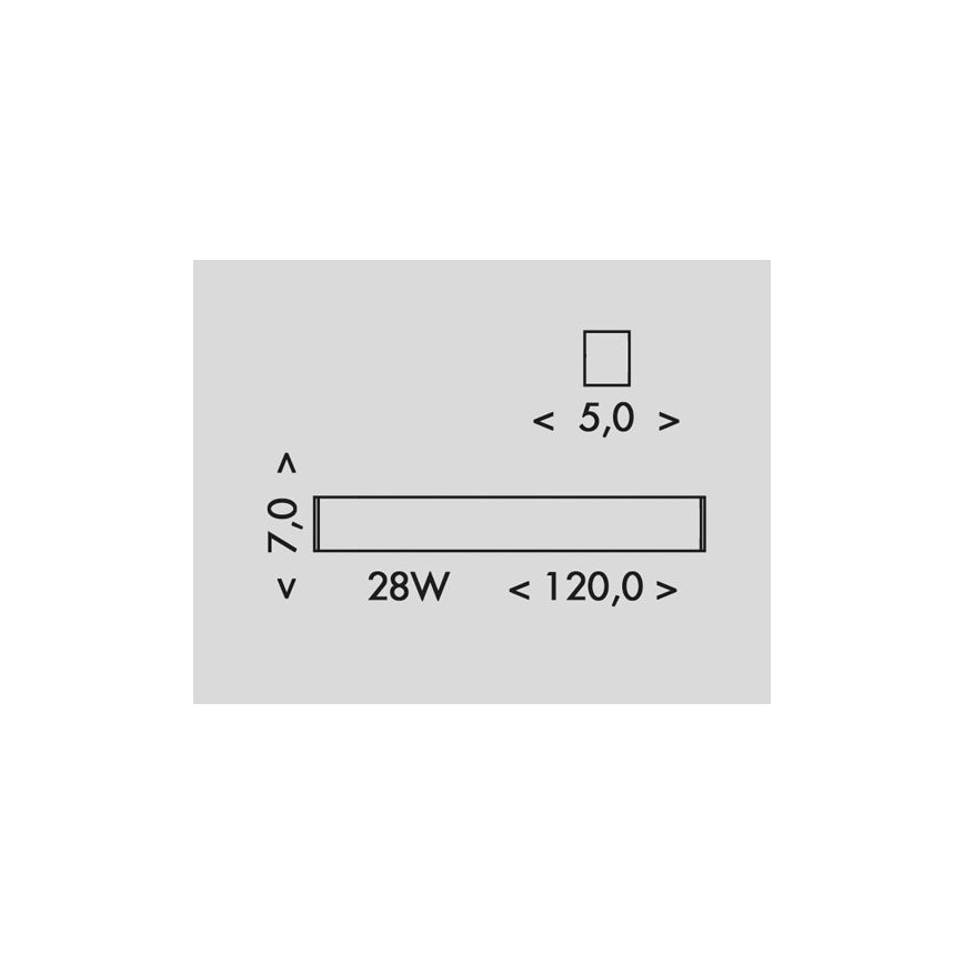 LED Plafondlamp DONAR LED/28W/230V 4000K 120 cm zwart