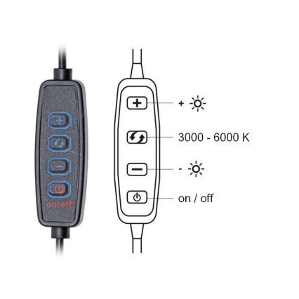 Dimbare LED tafellamp LIPA LED/10W/230V 3000-6000K zwart