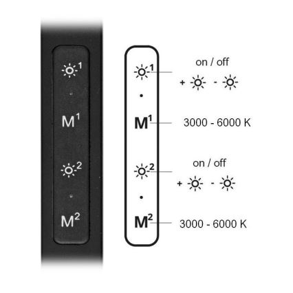 Dimbare LED tafellamp SPACE LED/8W + LED/11W/230V 3000-6000K zwart