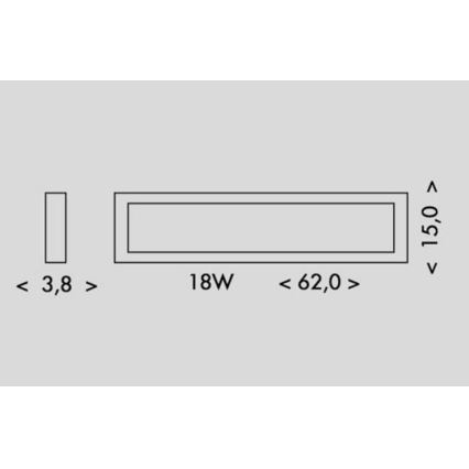 LED Plafondlamp PILO LED/18W/230V 4100K 62 cm wit