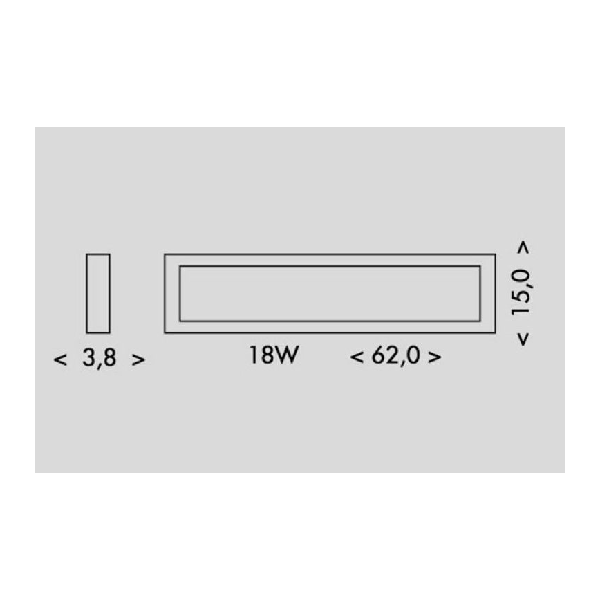 LED Plafondlamp PILO LED/18W/230V 4100K 62 cm wit