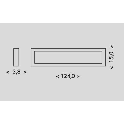 LED Plafondlamp PILO LED/36W/230V 4100K 124 cm zwart