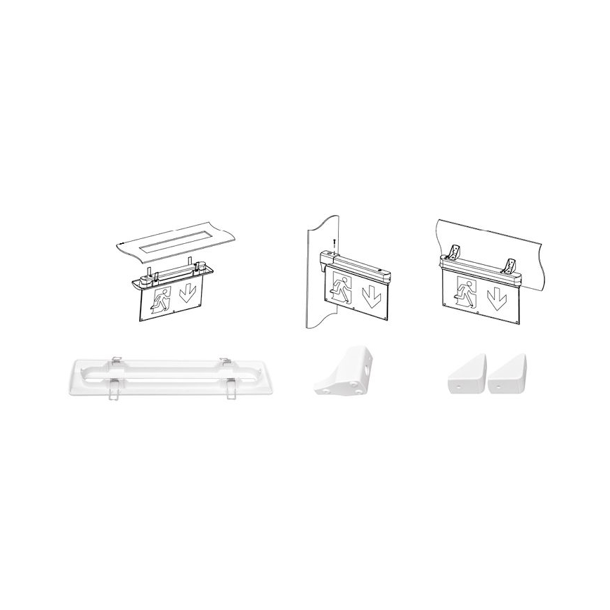 LED Noodverlichting ALPHA LED/2,7W/230V 6000K 800 mAh