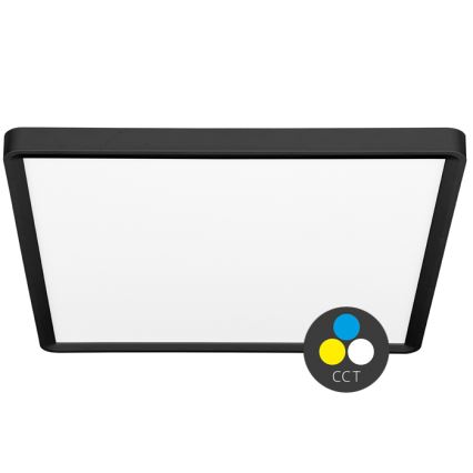LED Plafondlamp TERY LED/40W/230V 3000/4000/6000K 50x50 cm IP40 zwart
